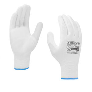RĘKAWICE OCHRONNE POWLEKANE PU X-TOUCH WHITE