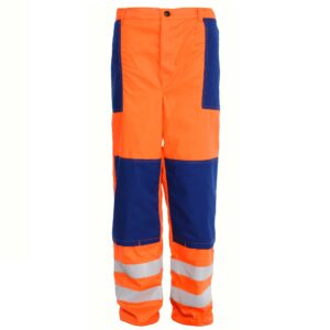 SPODNIE ROBOCZE OSTRZEGAWCZE DO PASA - POMARAŃCZOWE